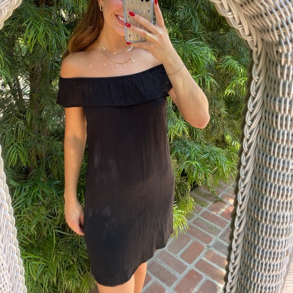 Black off the shoulder sun dress - Picture 5 of 5